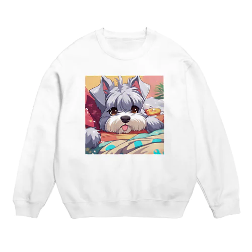 ふわふわシュナウザーちゃん Crew Neck Sweatshirt