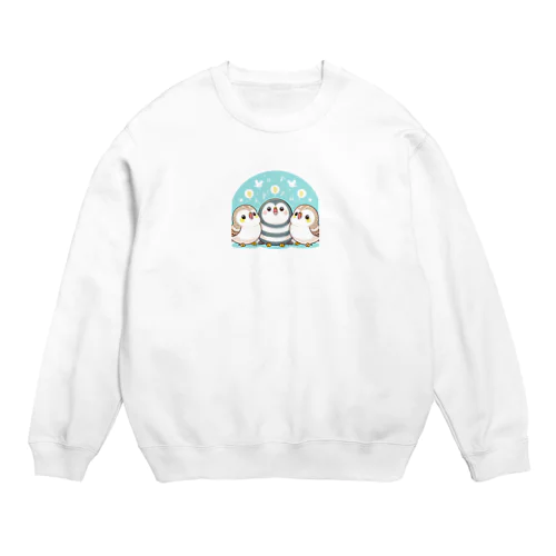 シマエナガ Crew Neck Sweatshirt