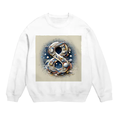 「８」のロゴ2 Crew Neck Sweatshirt