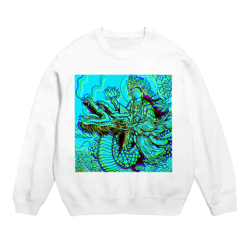 観世音菩薩と龍3「Kanzeon Bodhisattva and dragon3」 Crew Neck Sweatshirt