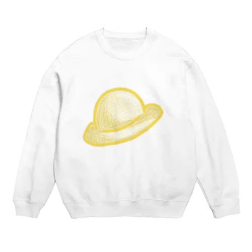 麦わら帽子【デッサン風】 Crew Neck Sweatshirt