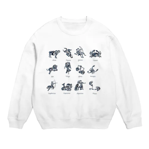 12星座一覧 Crew Neck Sweatshirt