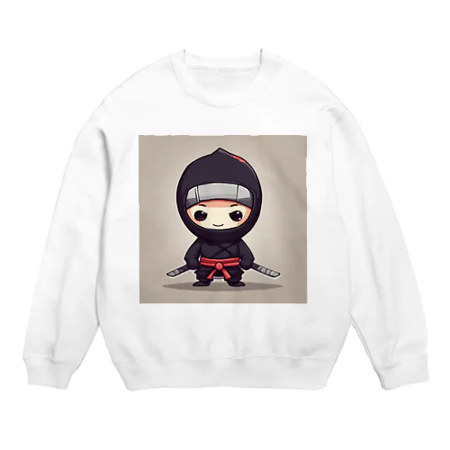 かわいい忍者のイラストグッズ Crew Neck Sweatshirt