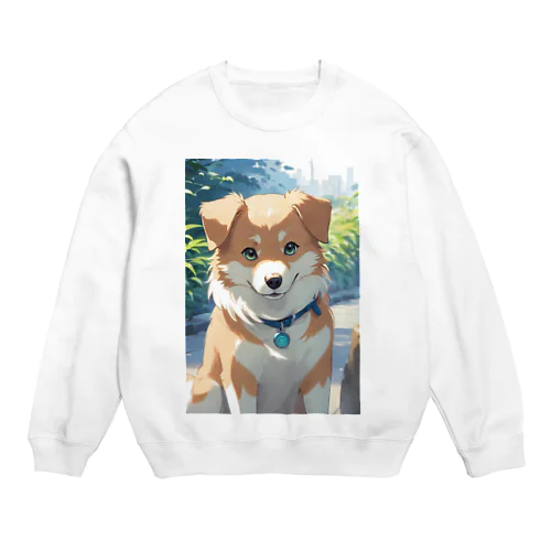 たれ耳の犬 Crew Neck Sweatshirt