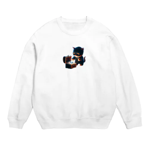 猫　泥棒 Crew Neck Sweatshirt