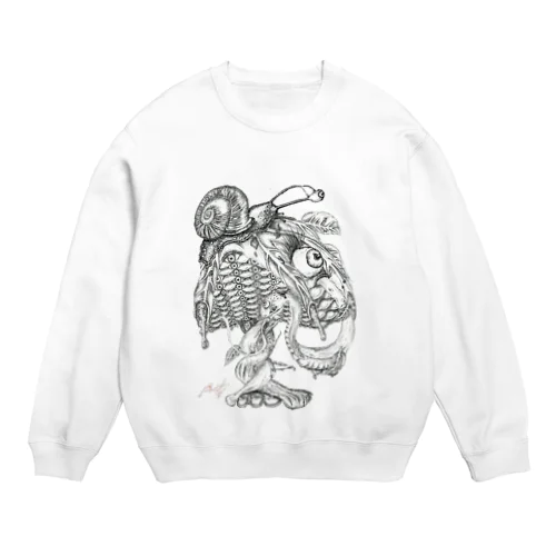 『根古水ヒメの妖カイ画』8.カサバケ Crew Neck Sweatshirt