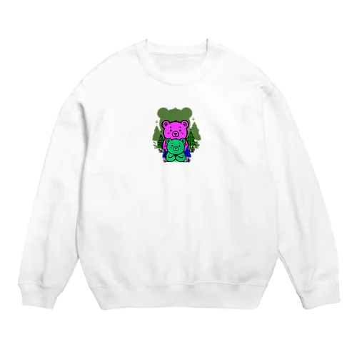 くま３ Crew Neck Sweatshirt