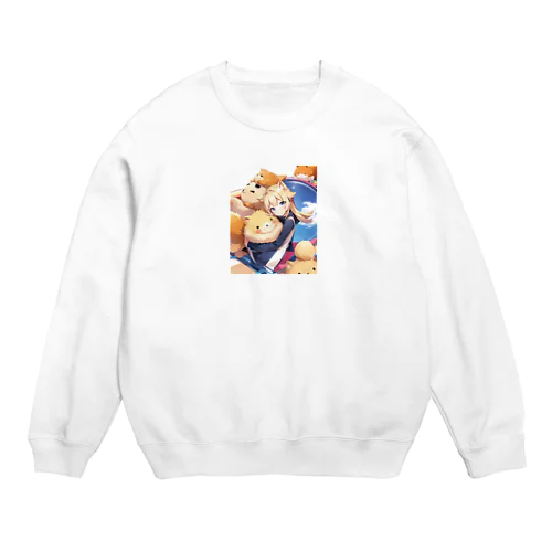 もふもふカピ子ちゃん Crew Neck Sweatshirt