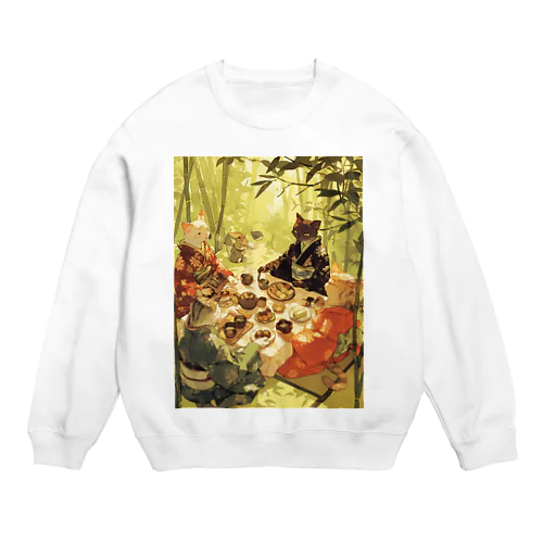 着物姿の猫たち Marsa 106 Crew Neck Sweatshirt