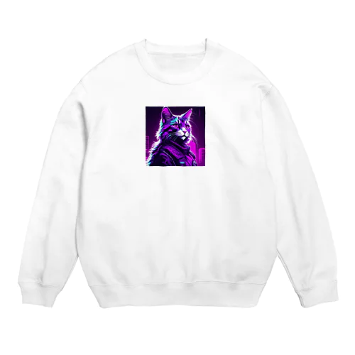 ROCKYCAT　ガラス越し Crew Neck Sweatshirt