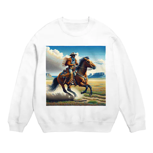 平原を駆ける自由 Crew Neck Sweatshirt