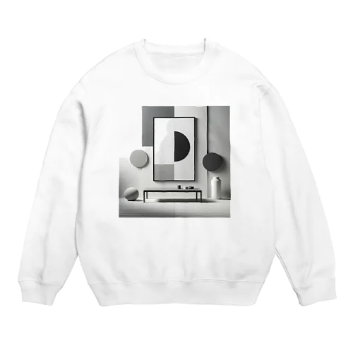 静謐なモノクロームの風景 Crew Neck Sweatshirt