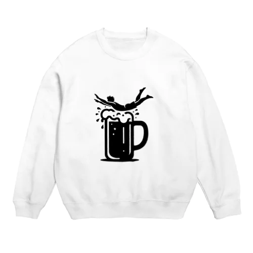 お酒にダイブくん Crew Neck Sweatshirt