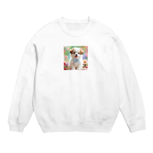 キュートなわんちゃん Crew Neck Sweatshirt