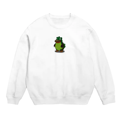 緑、恐竜、ワニ Crew Neck Sweatshirt