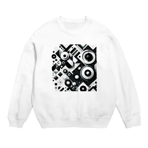 抽象的で洗練された幾何学 Crew Neck Sweatshirt