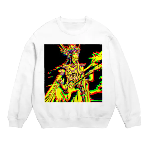 神功皇后とロック「Empress Jingu and Rock」 Crew Neck Sweatshirt