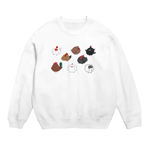 まんまるコロコロ鶏ーず Crew Neck Sweatshirt