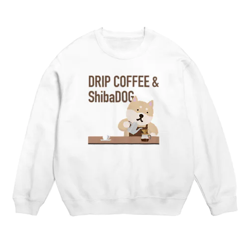 DRIP COFFEE & ShibaDOG Crew Neck Sweatshirt