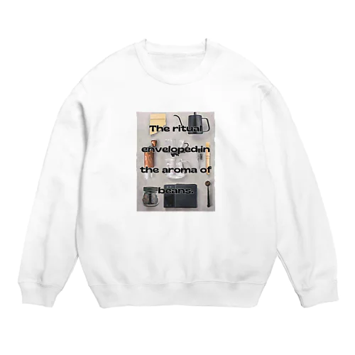 Coffee　コーヒーの魅力 Crew Neck Sweatshirt