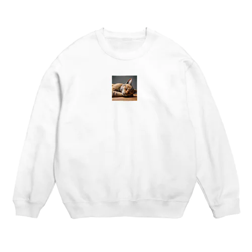 お昼寝ニャンコ Crew Neck Sweatshirt