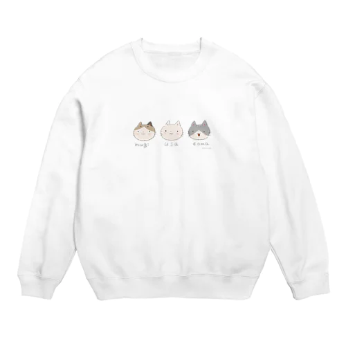 仲良しにゃんこ Crew Neck Sweatshirt