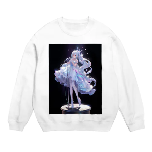 純白のアイドル Crew Neck Sweatshirt