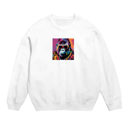 ネオンカラーゴリラくん Crew Neck Sweatshirt