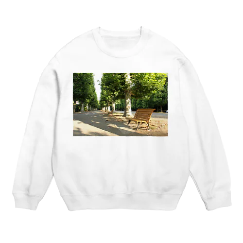 フレンチ風公園でゆっくり休憩しましょう Crew Neck Sweatshirt