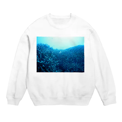 青い珊瑚礁 Crew Neck Sweatshirt