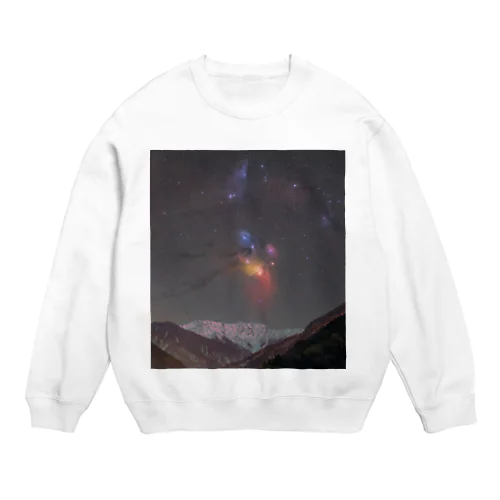 赤石岳に昇る蠍座 Crew Neck Sweatshirt