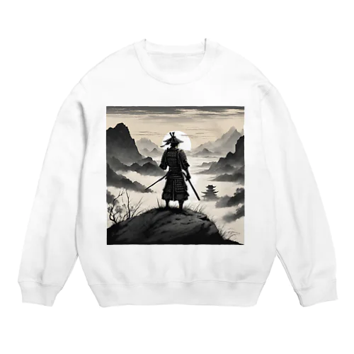 戦に敗れた武士が佇む風景画4 Crew Neck Sweatshirt