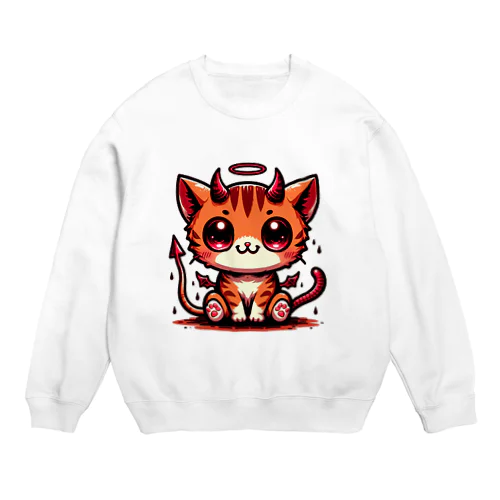 ♪地獄から召喚された悪魔猫♪ Crew Neck Sweatshirt