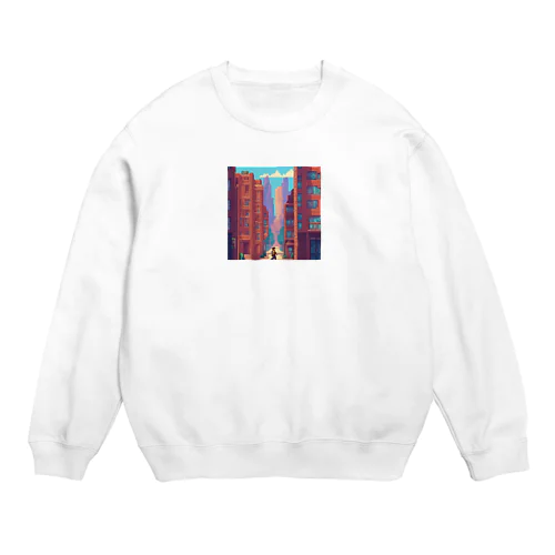 ぎらぎらした街をぬけ さっさと家に帰ろう Crew Neck Sweatshirt