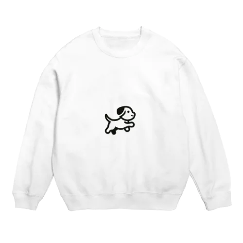 クール黒ワンちゃん Crew Neck Sweatshirt