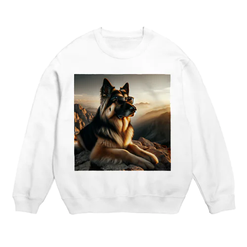 サングラスをかけた、かわいい犬 Marsa 106 Crew Neck Sweatshirt