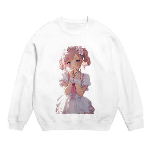 yumi@AI美女 Crew Neck Sweatshirt