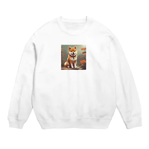 かわいい柴犬 Crew Neck Sweatshirt