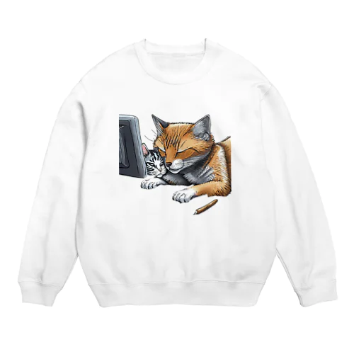 犬と猫 Crew Neck Sweatshirt