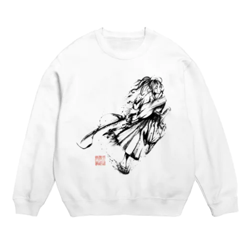 墨絵の侍 Crew Neck Sweatshirt