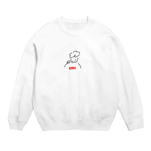 ゆるイラ#パーマがおしゃれな人。 Crew Neck Sweatshirt