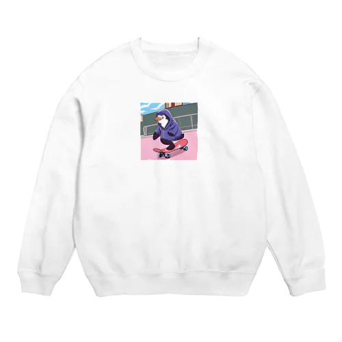 スケーターペンギン君 Crew Neck Sweatshirt