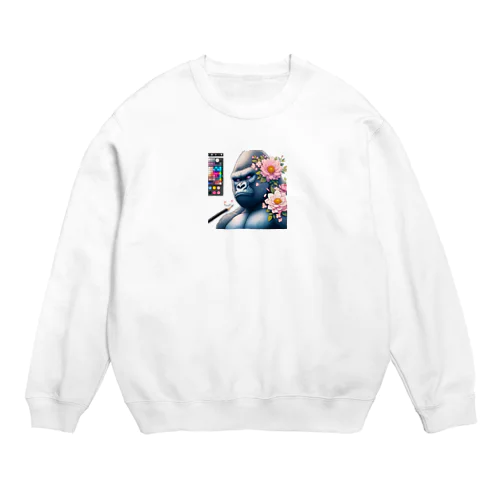 美肌ゴリラ Crew Neck Sweatshirt