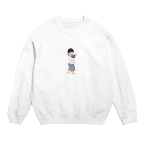 だるまさんがころんだをする子ども Crew Neck Sweatshirt