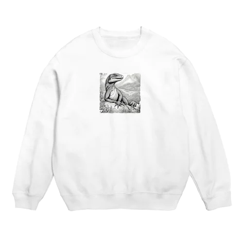 くつろぐトカゲ Crew Neck Sweatshirt