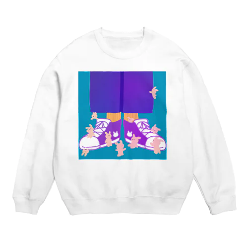 うさぎいっぱい Crew Neck Sweatshirt