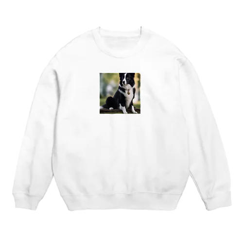 ペンダントをつけたワンちゃん Crew Neck Sweatshirt