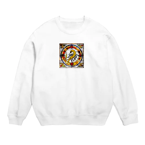 ステンドガラス　サソリ　4 Crew Neck Sweatshirt