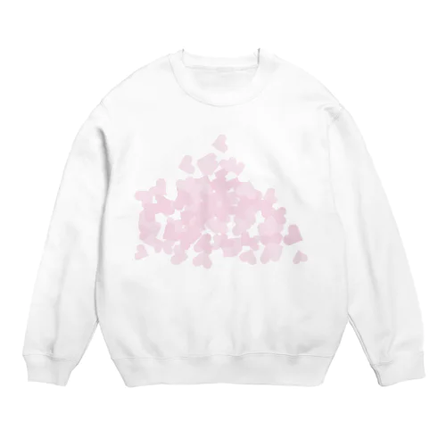 【積もったheart mark】百のハート♡飴霰(あめあられ) Crew Neck Sweatshirt