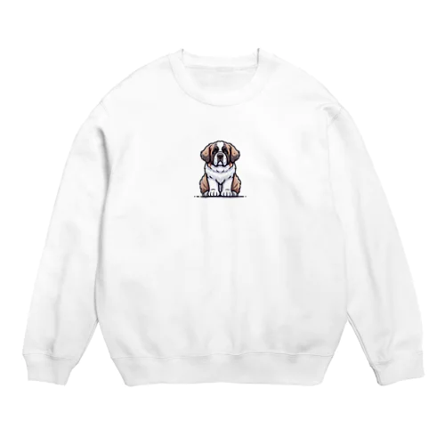 セント・バーナード【かわいい動物たち】 Crew Neck Sweatshirt